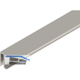 HELM GT-L Laufschiene mit Seitenteil Deckenmontage auf Ma� Edelstahl-Effekt