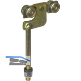 Rollapparat HELM 521L zweipaarig mit Drehlager, Stahl verzinkt, gelb