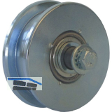 Schiebetor-Stahlrolle � 100 mm, Stahl verzinkt, blau