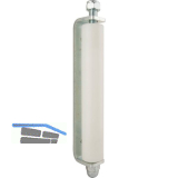 F�hrungsrolle 469/LP, seitlich f�r Tore, � 41 mm, H�he 245 mm, Kunststoff wei�