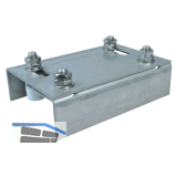 Torf�hrung verstellbar mit 4 Kunststoffrollen � 42 mm, Stahl verzinkt