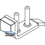 Stangenschloss-Schlie�platte Silent Stop f�r HAWA Junior 120 verstell. verzinkt