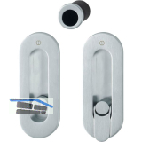 HOPPE Schiebet�rmuschel Set M472 - WC, ovale Rosette, Messing verchromt matt