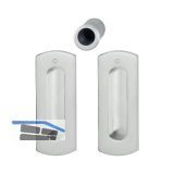 HOPPE Schiebet�rmuschel Set M463 - BL, Messing verchromt/verchromt satiniert