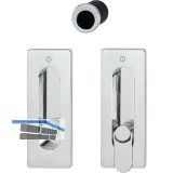 HOPPE Schiebet�rmuschel Set M464 - WC, eckige Rosette, Messing verchromt