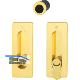 HOPPE Schiebet�rmuschel Set M464 - WC, eckige Rosette, Messing poliert