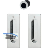 HOPPE Schiebet�rmuschel Set M464 - BL, eckige Rosette, Messing verchromt