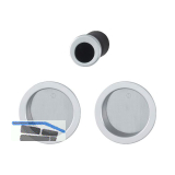 HOPPE Schiebet�rmuschel Set 4920 - BL, runde Rosette, Alu verchromt satiniert