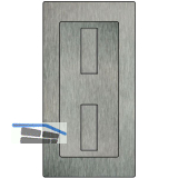 Einlassmuschel Silent Stop WC, 94 x 179 mm, Edelstahl geschliffen