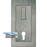 Einlassmuschel Silent Stop PZ, 94 x 179 mm, Edelstahl geschliffen