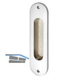 MARCHESI Schiebet�rmuschel oval 38 x 152 mm Messing verchromt matt
