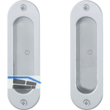 HOPPE Schiebet�rmuschel Set 4930, Aluminium verchromt satiniert