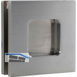 Schiebet�rmuschelpaar 6405 f�r Glas, eckig, Glasst�rke 8 - 10 mm, Edelstahl