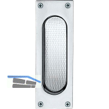 MARCHESI Schiebet�rmuschel eckig, 40 x 120 mm, Edelstahl matt