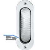MARCHESI Schiebet�rmuschel oval, 40 x 120 mm, ungelocht, Edelstahl matt
