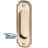 Schiebet�rmuschel 40 x 127 mm, ungelocht, Messing poliert, kantig