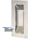 MARCHESI Schiebet�rmuschel eckig, 90 x 200, f. Schrauben M5, Edelstahl matt