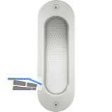 Schiebet�rmuschel FSB 4212 oval,40x120 mm,ungelocht,Aluminium silber eloxiert