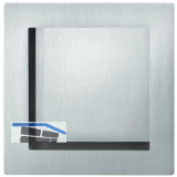 Schiebet�rmuschel FSB 4253 eckig, offen, Edelstahl feinmatt