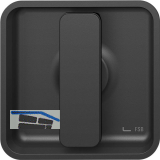 FSB Schiebet�rmuschel 42 4263 eckig, Aluminium schwarz matt