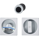 HOPPE Schiebet�rmuschel Set 4921 - WC, eckige Rosette, Aluminium silber eloxiert