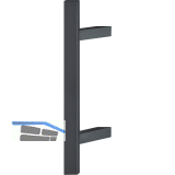 HOPPE B�gelgriff E5724 rechteckig schr�g, 500/300, Edelstahl schwarz matt