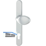 Knopfschild au�en - fest PZ92, verdeckt geschraubt, Aluminium silber eloxiert