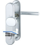 Sicherheits-Wechselgarnitur AMSTERDAM, PZ88 Kernziehschutz, RC2, silber eloxiert