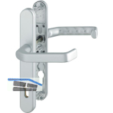 Dr�ckergarnitur LIVERPOOL - Schmalschild PZ, wahlweise, silber eloxiert