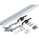 HELM 53 Beschlagset Wand Holz 50 kg Laufschiene L=1700 mm silber