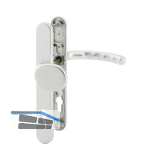 Wechselgarnitur LUXEMBOURG - m Knopf u. Langschild PZ88, Alu silber elox