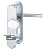 Sicherheits-Wechselgarnitur AMSTERDAM, PZ72, silber eloxiert