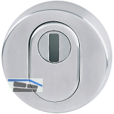 HOPPE Zylinderrosette au�en rund PZ mit Kernziehschutz, Edelstahl matt