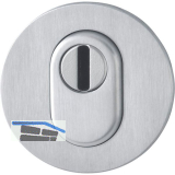 HOPPE Zylinderrosette flach rund-PZ mit KZS, 65-75, Edelstahl