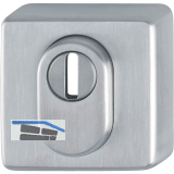 HOPPE Zylinderrosette au�en eckig PZ mit Kernziehschutz, Edelstahl matt