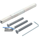 HOPPE Befestigungsset zu Dr�ckergarnituren, T�rst�rke 112 - 117 mm