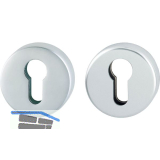 HOPPE Sicherheits-Zylinderrosettenpaar rund, Aluminium silber eloxiert