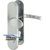 SH-Wechselgarnitur LIEGE-Schild PZ88, mit Kernziehschutz, Alu silber eloxiert