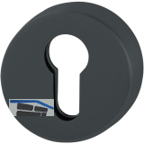 HOPPE Zylinderrosette innen rund PZ, Edelstahl schwarz matt