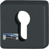 HOPPE Zylinderrosette innen eckig PZ, Edelstahl schwarz matt