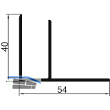 THYSSENKRUPP Syprotech Abschlussprofil F 16 mm, L=6000 mm, Alu blank