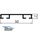 THYSSENKRUPP Syprotech Flachdeckschiene 50/7 gelocht, L=6000 mm, Alu blank