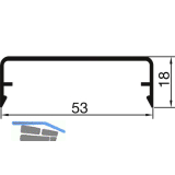 THYSSENKRUPP Syprotech Klipsabdeckung 53/18 Alu blank L=6000 mm