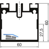 THYSSENKRUPP Syprotech Sprossenprofil 60/60 tragend, L=6000 mm, Alu blank
