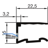 THYSSENKRUPP Syprotech Abschlussprofil U 10 mm light, L=2100 mm, Alu blank