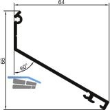 THYSSENKRUPP Syprotech Wandanschlussprofil Easyline, L=6000 mm, Alu blank