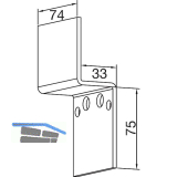 THYSSENKRUPP Syprotech Glashalter f�r Sprossenprofil 60/60, Alu blank