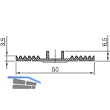 THYSSENKRUPP Syprotech Auflageband 50 f�r Glas, L=30 m, EPDM schwarz
