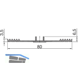 THYSSENKRUPP Syprotech Auflageband 80 f�r Glas, L=30 m, EPDM schwarz