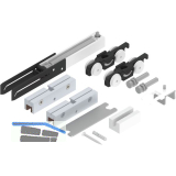 HELM 53 Beschlagset Glas 50 kg ohne Laufschiene 1 D�mpfung